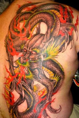 Dragon Japanese Back Tat